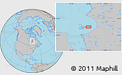 Gray Location Map of the area around 56° 18' 50" N, 78° 7' 30" W