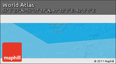 Political Panoramic Map of the Area around 56° 18' 50" N, 81° 40' 30" E