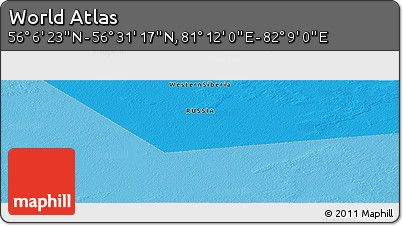 Political Panoramic Map of the Area around 56° 18' 50" N, 81° 40' 30" E