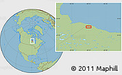 Savanna Style Location Map of the area around 56° 18' 50" N, 89° 10' 30" W
