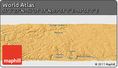 Political Panoramic Map of the Area around 56° 18' 50" N, 94° 25' 30" E