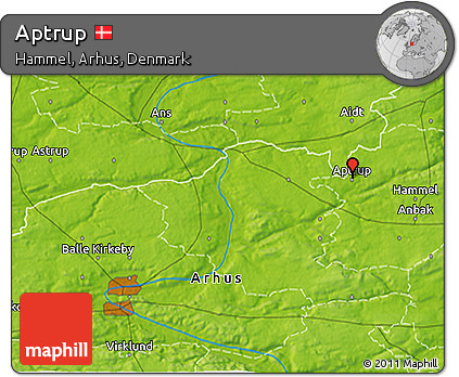Physical 3D Map of Aptrup