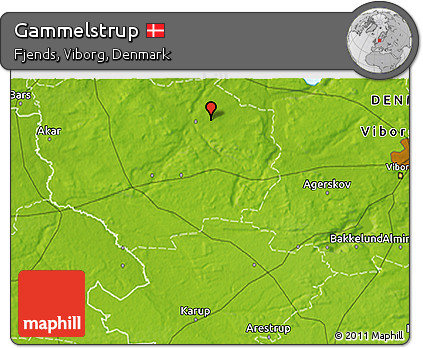 Physical 3D Map of Gammelstrup