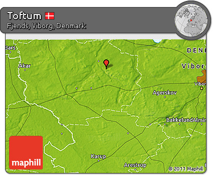 Physical 3D Map of Toftum