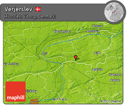 Physical 3D Map of Verjerslev