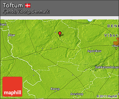 Physical 3D Map of Toftum