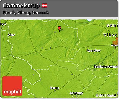 Physical 3D Map of Gammelstrup