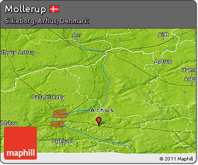 Physical 3D Map of Mollerup