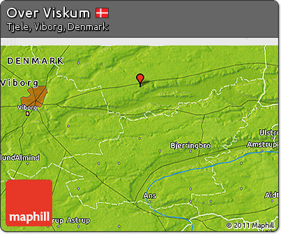 Physical 3D Map of Over Viskum