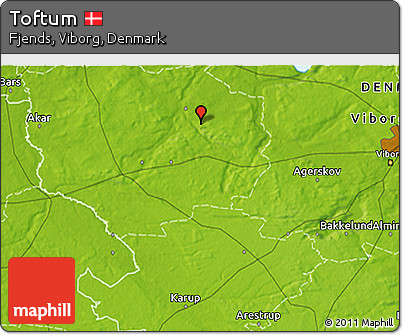 Physical 3D Map of Toftum