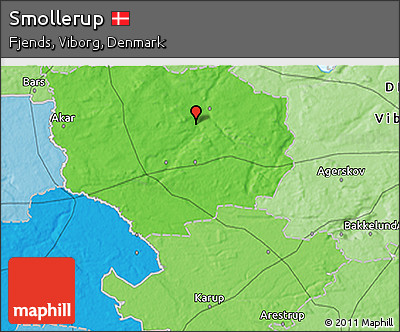 Political 3D Map of Smollerup