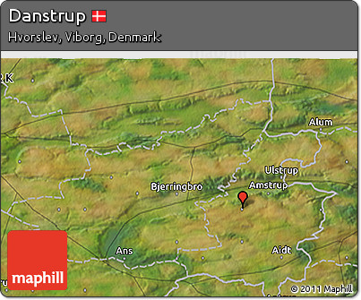Satellite 3D Map of Danstrup
