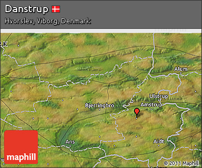 Satellite 3D Map of Danstrup