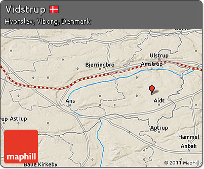 Shaded Relief 3D Map of Vidstrup
