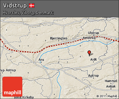 Shaded Relief 3D Map of Vidstrup