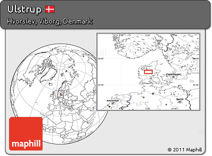 Blank Location Map of Ulstrup
