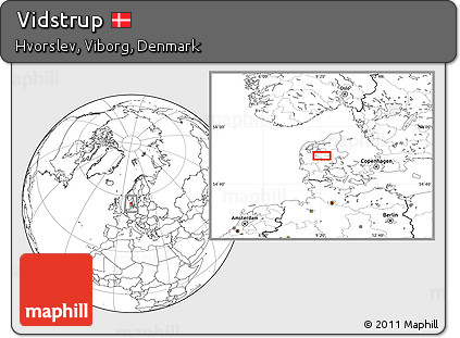 Blank Location Map of Vidstrup