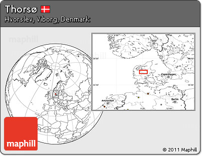 Blank Location Map of Thorsø