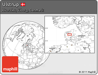 Blank Location Map of Ulstrup