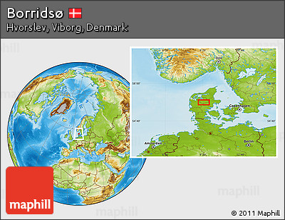 Physical Location Map of Borridsø