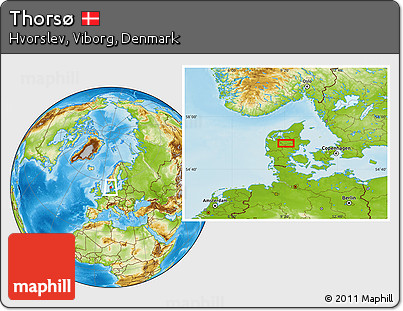 Physical Location Map of Thorsø
