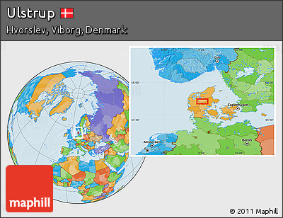 Political Location Map of Ulstrup