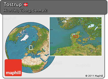 Satellite Location Map of Tostrup