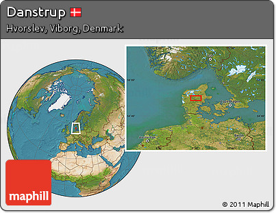 Satellite Location Map of Danstrup