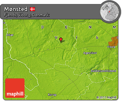 Physical Map of Mønsted