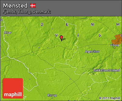 Physical Map of Mønsted