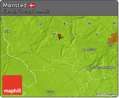 Physical Map of Mønsted