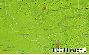 Physical Map of the area around 56° 18' 50" N, 9° 25' 30" E