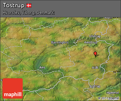 Satellite Map of Tostrup
