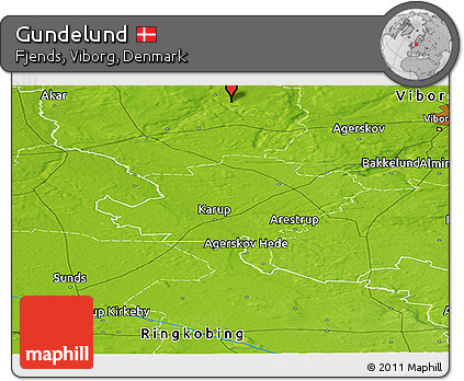 Physical Panoramic Map of Gundelund