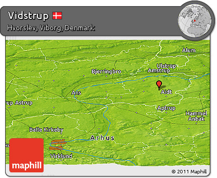 Physical Panoramic Map of Vidstrup