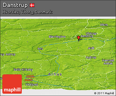 Physical Panoramic Map of Danstrup