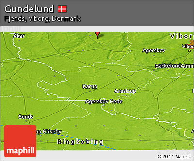 Physical Panoramic Map of Gundelund