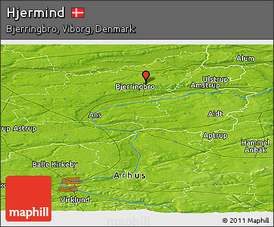 Physical Panoramic Map of Hjermind