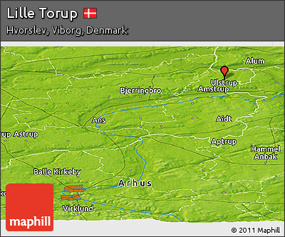 Physical Panoramic Map of Lille Torup