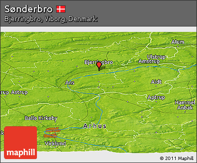 Physical Panoramic Map of Sønderbro