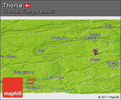 Physical Panoramic Map of Thorsø