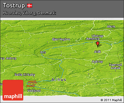 Physical Panoramic Map of Tostrup