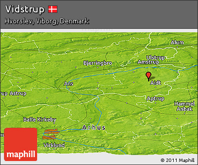 Physical Panoramic Map of Vidstrup