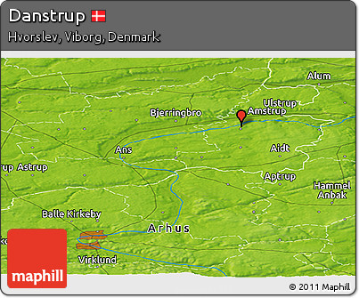 Physical Panoramic Map of Danstrup