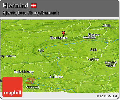 Physical Panoramic Map of Hjermind