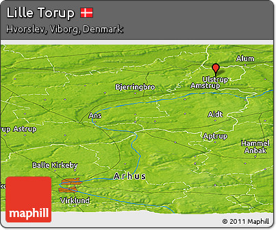 Physical Panoramic Map of Lille Torup