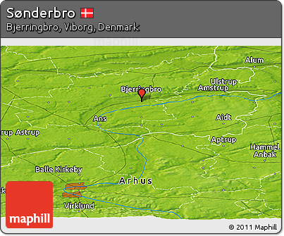 Physical Panoramic Map of Sønderbro