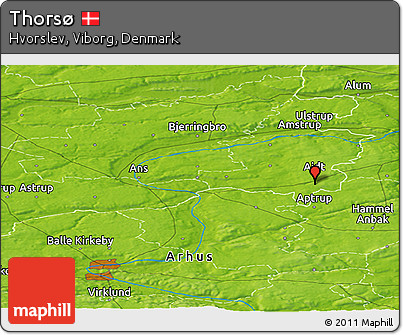Physical Panoramic Map of Thorsø