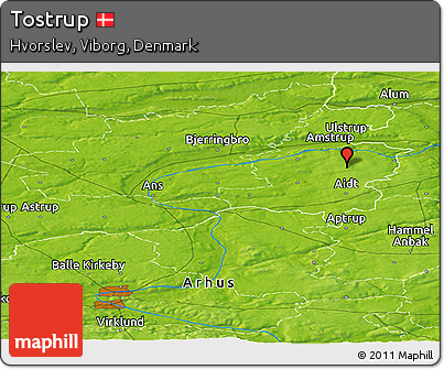 Physical Panoramic Map of Tostrup