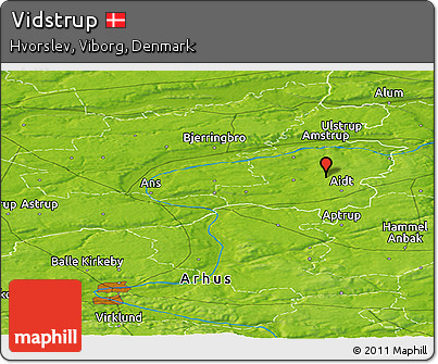 Physical Panoramic Map of Vidstrup